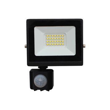 EUROLAMP LED Прожектор чорний з датчиком руху 30W 6500K  LED-FL-30/65(sensor) фото