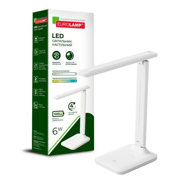LED Светильник настольный 6W-3000-6000K Type-C+Battery LED-TLB-6W(white) фото