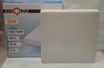 Светильник светодиодный Biom NL-1-S18-B-5 18 W квадратный 5000 K, белый 20110 white фото