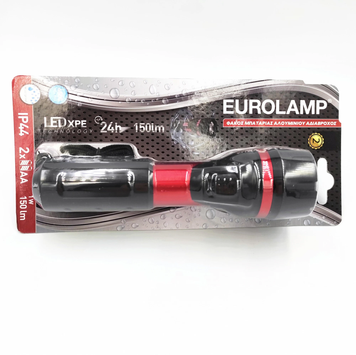 Портативный светодиодный LED фонарик Eurolamp водостойкий 1W 6500K красный FLASH-1W(red) фото