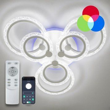 Потолочный светильник LUMINARIA LILY RGB 100W 7R WHITE/CLEAR (с пультом) LILY RGB 100W 7R WHITE/CLEAR фото