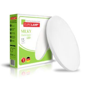 Светодиодный LED Светильник EUROLAMP круглый накладной матовый Milky T22 13W 4000K LED-NLR-13W-T22 фото