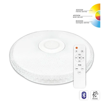 Светильник светодиодный Biom SMART SML-R47-70-M-RGB 3000-6000K 70Вт с д/у муз. BT APP 23960 фото
