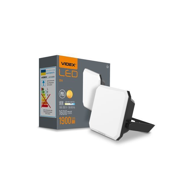 LED прожектор VIDEX F3 20W 5000K 220V Black (VLE-F3-0205B) VLE-F3-0205B фото