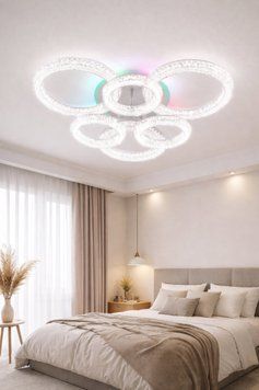 Світильник LED стельовий LUMINARIA ICEBERG ROUND RGB 90W 6R WHITE/ICE (з пультом) LUMINARIA ICEBERG ROUND RGB 90W 6R фото