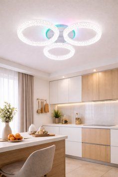 Світильник LED стельовий LUMINARIA ICEBERG ROUND RGB 60W 3R WHITE/ICE (з пультом) LUMINARIA ICEBERG ROUND RGB 60W 3R фото