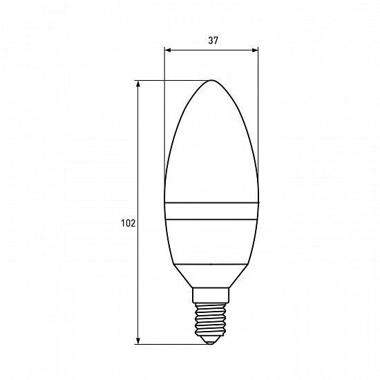 Світлодіодна EUROLAMP LED Лампа "Свічка" ЕКО 6W E14 3000K LED-CL-06143(P) фото